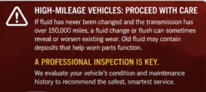 transmission fluid change for high mileage 