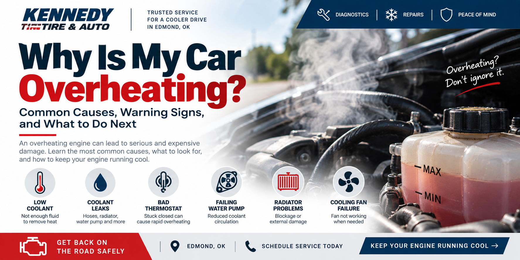 what causes car overheating infographic